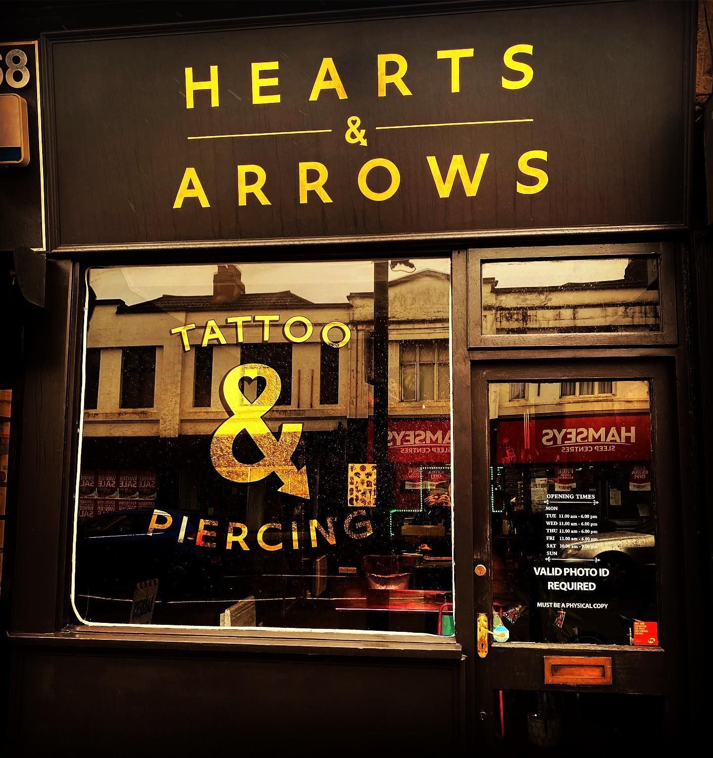 Hearts & Arrows shopfront on Stafford Road, Wallington
